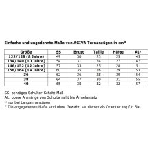 AGIVA 8701 Langarm Turnanzug/Wettkampfanzug Metallic+Pailetten 36