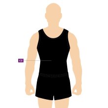 ERVY Trikot "Paul OP 2" für Kunstturnen+Trampolin Sublimationsdruck F: schwarz/rot/grau/weiß *TOP*