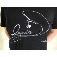 Damen Turn T-Shirt schwarz mit Druck "Gymnastics" XS-L *NEU*