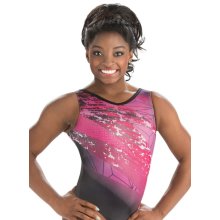 GK 3812 Ärmelloser Turnanzug/Gymnastikanzug - Hyper Print Leotard