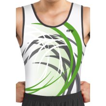 ERVY Trikot "Ian 10 vorn+hinten"  für Kunstturnen m. Elasthan Sublimationsdruck *NEW*