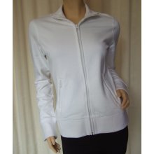 Damen Turn Sweatjacke/Freizeitjacke F: weiß mit Druck "Gymnastics" *TOP*