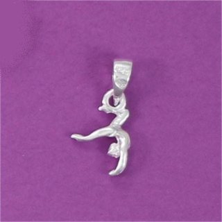 CF Paris 2937A 925er Silber Mini-Anhänger Turnen "Handstand-Pose gespreiz 3D" Mädchen/Damen Gr. 13mm