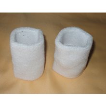 Handgelenkwärmer/Schweißbänder klein, Polster aus Frottee F: weiß