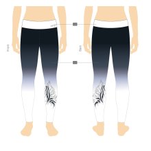 ERVY Leggings/lange Hose "Dyla black" mit tollem Printmuster F: schwarzgrau/weiß