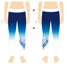 ERVY Leggings/lange Hose "Dyla blau" mit tollem Printmuster F: blau/weiß L/40