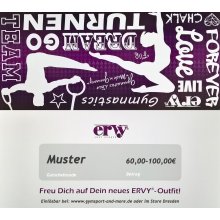 Geschenkgutschein Motiv "ERVY Gymnastics" im Wert von 60,- bis 100,- euro