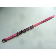 CF Paris BRSGYM Armband mit Strassbuchstaben "I LOVE GYM" Turnen/Akrobatik Mädchen/Damen F: pink