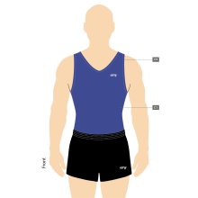 ERVY Trikot/Turnbody V-Hals + schmale Einfassungen +...