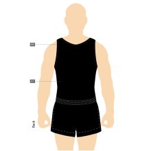 ERVY Trikot/Turnbody V-Hals + schmale Einfassungen +...