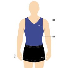 ERVY Trikot/Turnbody V-Hals + schmale Einfassungen +...