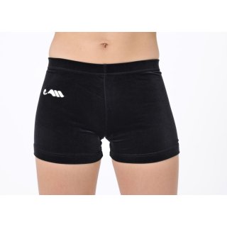 Min-Short/Hotpant aus Samtstoff glatt F: schwarz - Christian Moreau