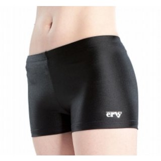 ERVY Hotpant/Shorty F: schwarz glänzend m. Elasthan *TOP BASIC*