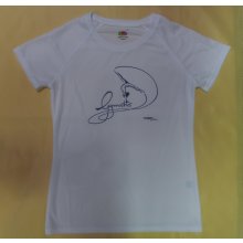 Damen Performance T-Shirt/Fitness Shirt Lady-Fit "Gymnastics" F: weiß *Einzelstücke*