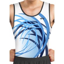 ERVY Trikot "Ian 4 vorn+hinten"  für Kunstturnen m. Elasthan Sublimationsdruck *NEW* 8 J. (122/128)