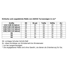 AGIVA 8721/1528 Ärmelloser Turnanzug/Wettkampfanzug *TOP Preis*