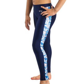 ERVY Lange Leggings mehfarbig mit Print Stoff "Olipa 1" + Tiefe Taille