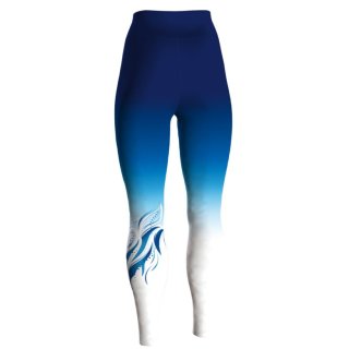 ERVY Leggings/lange Hose "Karpathos 1" mit tollem Printmuster F: blau/caribic/weiß