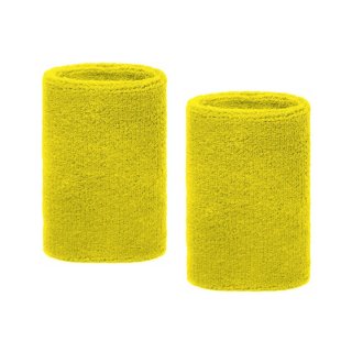Handgelenkwärmer/Schweißbänder groß, Polster aus Frottee F: light yellow