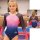 AGIVA 1611 Langarm Gymnastikanzug aus "Sublimate+Metallic+Netz+Strass" F: marine/weiß/pink