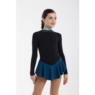 Langarm Intermezzo-Kürkleid 31648 "Beth" Skating/Rollkunst/Tanz F: meerblau *TOP Product*