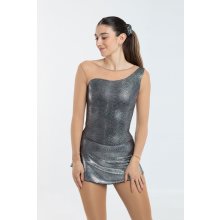 Langarm Intermezzo-Kürkleid Skating/Rollkunst/Tanzen 31665 F: anthrazit-Kombi *TOP* M (38)