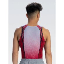 GK 1903M Herren-Kunstturntrikot "Forcefull" Sublimation Farben: grau/rot