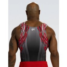 GK 1902M Herren-Kunstturntrikot "Fearless" Sublimation Farben: grau/rot/weiß AM (48)