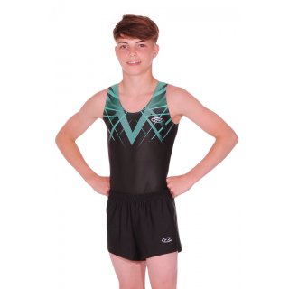 The Zone  Z689 "Victory" Jungen-/Männer - Trikot/Turntrikot/Turnbody F: schwarz/green*NEW*