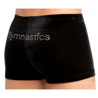 ERVY Hipster glatter Samt Strass "Gymnastics" F: schwarz *TOP BASIC*