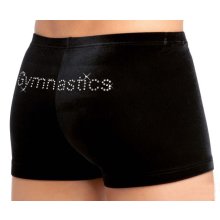 ERVY Hipster glatter Samt Strass "Gymnastics" F: schwarz *TOP BASIC*