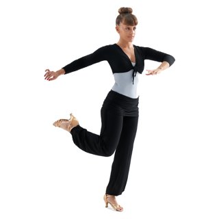 Intermezzo 5118 Top Damen-Tanzhose mit Röckchen und Fußbündchen - Ballroom