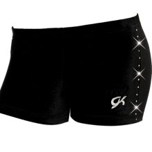 GK 1450 Hotpant Short black/schwarz Velvet m. Strass...