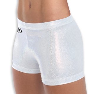 GK CB509 Hotpant Hipster Short Turnen/Cheer/Akrobatik F: withe sparkle *TOP*