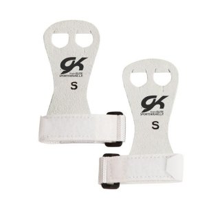 GK Elite Beginner Grips/Universal-Riemchen für Stufenbarren+Reck 2-Loch/Klettverschluss weiß