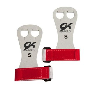 GK Elite Beginner Grips/Universal-Riemchen für Stufenbarren+Reck 2-Loch/Klettverschluss rot S