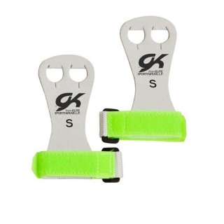 GK Elite Beginner Grips/Universal-Riemchen für Stufenbarren+Reck 2-Loch/Klettverschluss lime L