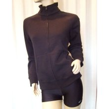 Damen Turn Sweatjacke/Freizeitjacke F: schwarz mit Druck...