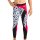 ERVY Lange Leggings 3 farbig mit Print Stoff "Andaman 2" ohne Frontnaht