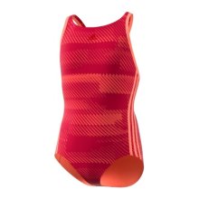ADIDAS Kinder-/Mädchen Badeanzug/Schwimmanzug 3 - Streifen Graphic INF JR F: red/sun glow 116