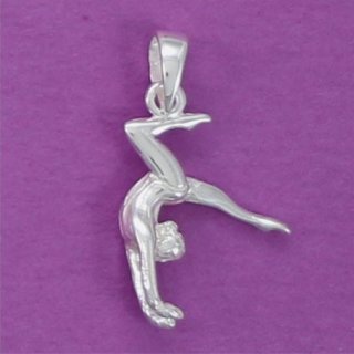 CF Paris 2995A 925er Silber Anhänger Turnen "Handstand gespreizt 3D" Mädchen/Damen Gr. 28 mm