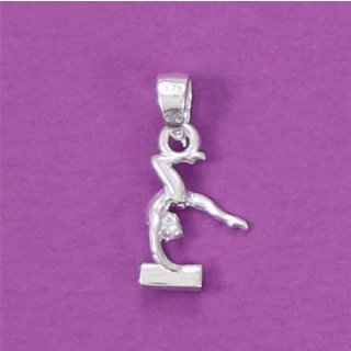 CF Paris 2942A 925er Silber Mini-Anhänger Turnen "Handstand gespreiz 3D" Mädchen/Damen Gr. 16mm