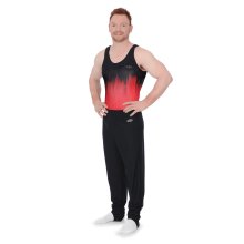 The Zone Jungen-/Männer - Trikot/Turntrikot/Turnbody "Ignite" F: schwarz/rot *NEW*