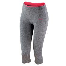 Spiro® - Fitness Caprihose/Leggings Womens/Damen Sport/Freizeit/Fitness/Laufsport F: grau/coral *TOP*