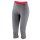 Spiro® - Fitness Caprihose/Leggings Womens/Damen Sport/Freizeit/Fitness/Laufsport F: grau/coral *TOP*