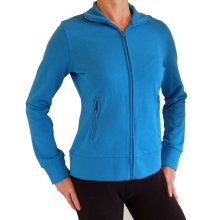 Damen Turn Sweatjacke/Freizeitjacke F: türkis mit Druck "Gymnastics" *TOP Einzelstücke*