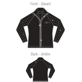 AGIVA 4610 Präsentationsjacke/Trainingsjacke mit Strass F: schwarz Mädchen/Damen